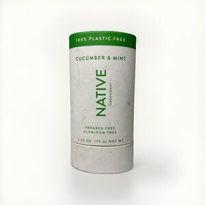Native Deodorant Cucumber Mint Eco Container 2.65 oz Aluminum, Paraben Free READ